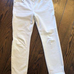 BUFFALO DAVID BITTON ~ WHITE STRETCH SKINNY LEG WOMENS JEANS SIZE 10 / 30